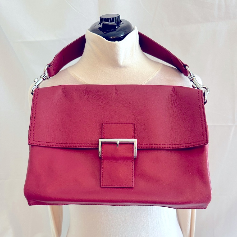 Etienne Aigner Red Leather Shoulder Bag Purse